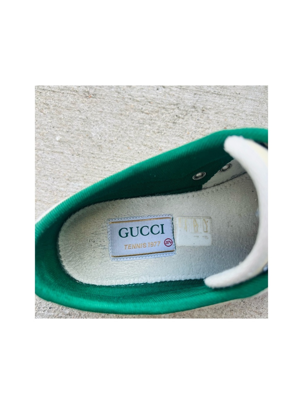Gucci Tennis 1977 Sneakers in Cream Cotton Women Size 37+ US 7-7.5 - Picture 6 of 11